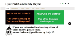 Desktop Screenshot of hydeparkcommunityplayers.org