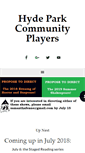 Mobile Screenshot of hydeparkcommunityplayers.org